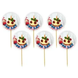 pikery-100-lat-muffinka-niebieski-napis-6-szt