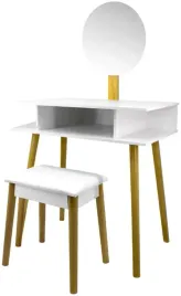 toaletka-kosmetyczna-lustro-taboret-krzeselko