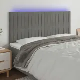 zaglowek-led-jasnoszary-200x118cm-aksamit-stan-nowy