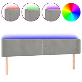 zaglowek-led-jasnoszary-203x16x78-88-cm