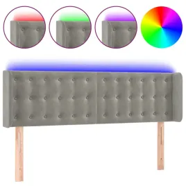 zaglowek-led-jasnoszary-aksamit-147x16x78-88-cm