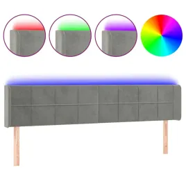 zaglowek-led-jasnoszary-aksamit-203x16x78-88-cm