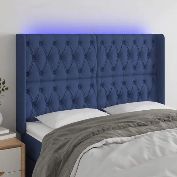 zaglowek-led-niebieski-163x16x118cm-stan-nowy