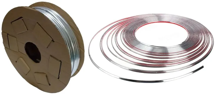 LISTWA CHROM 6mm ROLKA 100m SAMOPRZYLEPNA KLEJĄCA TAŚMA DWUSTRONNA