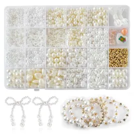 cosswe-zestaw-bialych-perel-diy-dla-dziewczynek