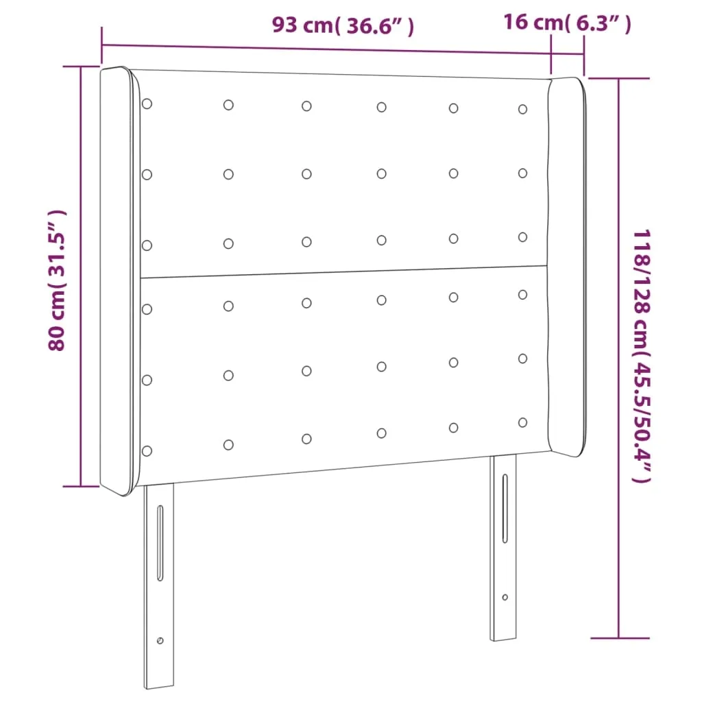 zaglowek-led-taupe-93x16x118-cm