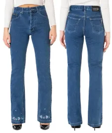 spodnie-damskie-dzwony-jeansy-kwiaty-10013-w27-l32