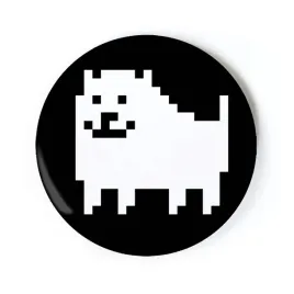 przypinka-undertale-annoying-dog-czarna-58-mm