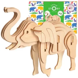 little-story-drewniane-puzzle-model-3d-slon