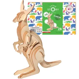 little-story-drewniane-puzzle-model-3d-kangur