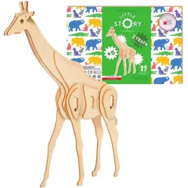 little-story-drewniane-puzzle-model-3d-zyrafa