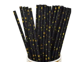slomki-papierowe-urodzinowe-czarne-w-zlote-gwiazdki-19-5-cm-10-szt