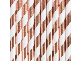 slomki-papierowe-urodzinowe-paski-jasno-rozowe-zloto-19-5-cm-10-szt