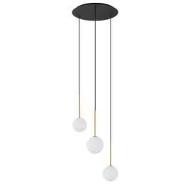 lampa-wiszaca-potrojna-karo-10304-balls-czarna-zlota