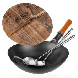 zestaw-wok-34-cm-stal-weglowa-drewniana-pokrywka-lopatka-lyzka-yosukata