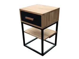 szafka-nocna-z-drewna-i-metalu-loftowa-czarna