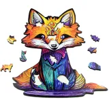 puzzle-drewniane-lis-140-elementow-a4-stan-nowy