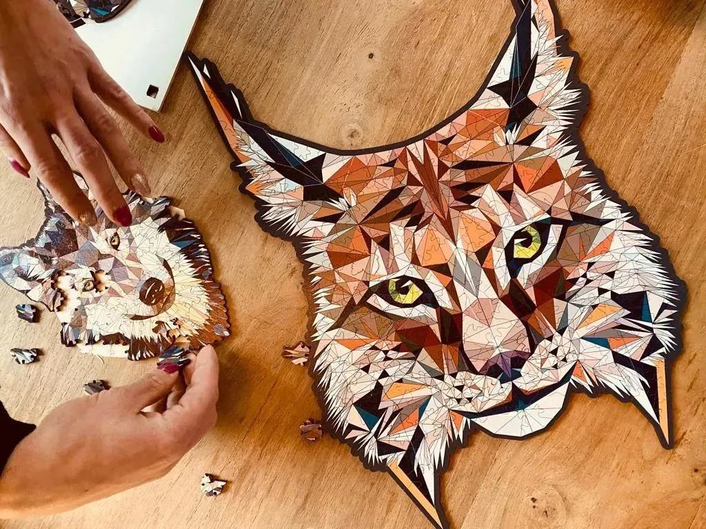 puzzle-drewniane-rys-discreet-lynx-a4