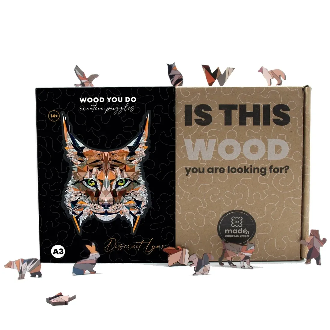 puzzle-drewniane-rys-discreet-lynx-a4