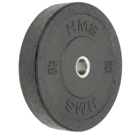 chtbr25-black-talerz-olimpijski-bumper-25-kg-hms-ogumowany