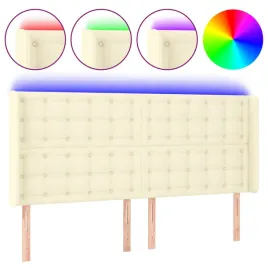 zaglowek-do-lozka-z-led-kremowy-147x16x118-128cm-sztuczna-skora