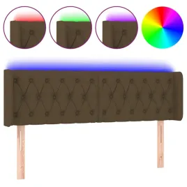zaglowek-do-lozka-z-led-ciemnobrazowy-147x16x78-88cm-tkanina