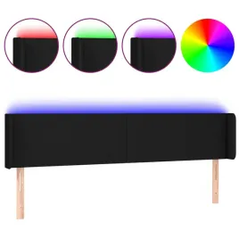 zaglowek-do-lozka-z-led-czarny-203x16x78-88-cm-tkanina