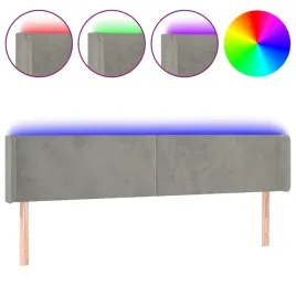 zaglowek-do-lozka-z-led-jasnoszary-203x16x78-88-cm-aksamit