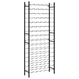 stojak-na-96-butelek-wina-zelazo-czarny-64x22x157-cm