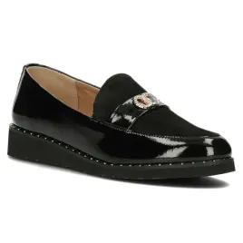 polbuty-damskie-skorzane-wsuwane-czarne-lakierowane-filippo-dp1515