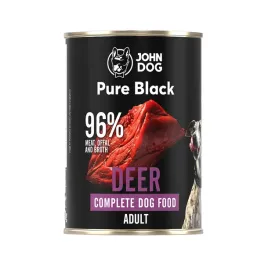 Zdjęcie produktu Mokra karma dla psów JOHN DOG PURE BLACK z jelenia 400 g dorosłe psy