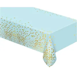 obrus-foliowy-grochy-zlote-blekitny-godan-183-x-137-cm