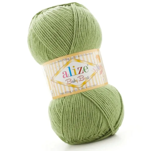 Włóczka Alize Baby Best - 485 Zielony Antypilingowa
