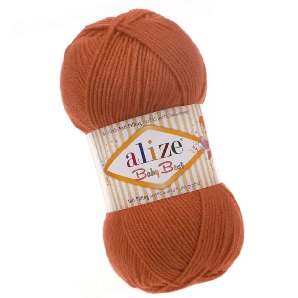 Włóczka Alize Baby Best - 408 Ceglany Antypilingowa