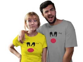 koszulki-smieszny-zestaw-para-z-imionami-renifery