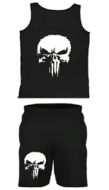 zestaw-na-silownie-bezrekawnik-spodenki-punisher