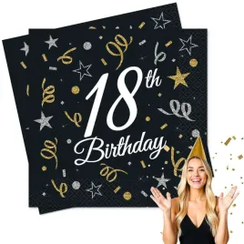serwetki-18th-birthday-18-urodziny-czarne-godan-33-x-33-cm-20-szt