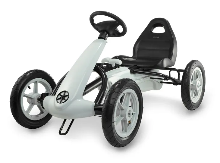 Gokart dla dzieci na pedały EVOQUE - jeździk dla dzieci 5-8 lat - szary - H
