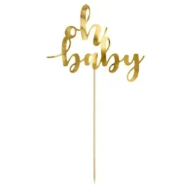 topper-papierowy-oh-baby-zloty-partydeco-25-cm