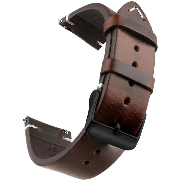 UNIWERSALNY SKÓRZANY PASEK DO ZEGARKA 22mm DO SMARTWATCH SKÓRA NATURALNA