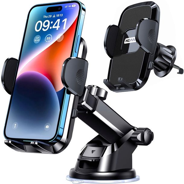 2w1 UCHWYT DO SAMOCHODU NA TELEFON NA KOKPIT SZYBĘ REGULOWANY + DO KRATKI