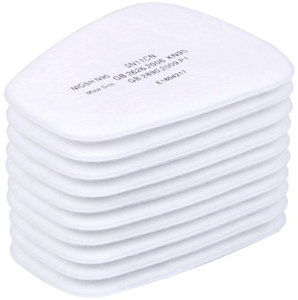 10x FILTRY WYMIENNE BAWEŁNIANE DO MASKI 3M 6800 PÓŁMASKI 6200 410 MJ-4006