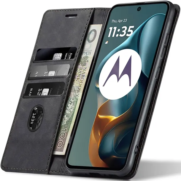 ETUI SKÓRZANE DO MOTOROLA E15 / G05 / G15 / G15 POWER / G17 POWER +SZKŁO