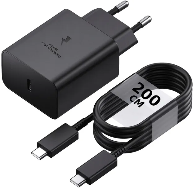 ZESTAW SZYBKA ŁADOWARKA SIECIOWA PD 45W + KABEL USB-C- PD 200cm Koanni