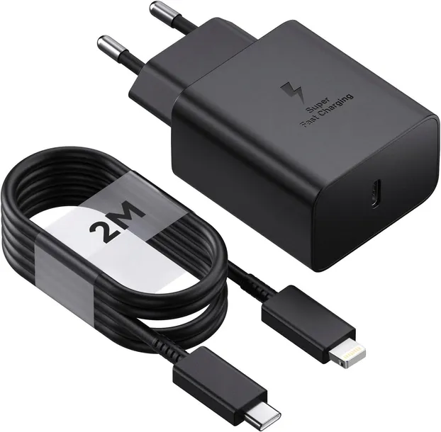 ZESTAW SZYBKA ŁADOWARKA SIECIOWA PD 45W + KABEL DO IPHONE 200cm Koanni