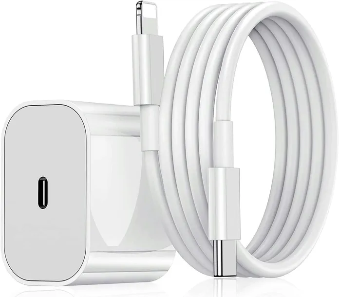 ZESTAW ŁADOWARKA SIECIOWA PD 20W + KABEL DO IPHONE LIGHTNING 200cm Koanni