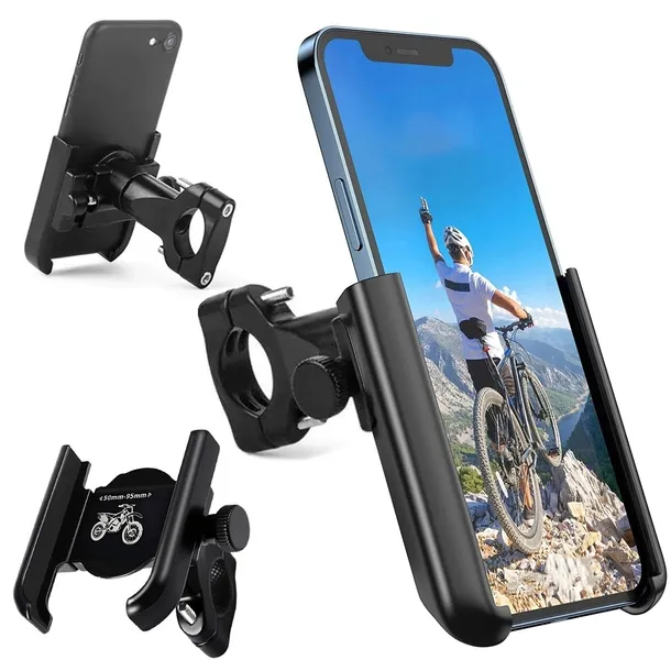 MOCNY ALUMINIOWY UCHWYT ROWEROWY NA TELEFON MOTOCYKL KIEROWNICĘ HULAJNOGĘ