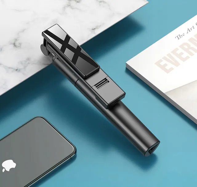 kijek-do-selfie-tripod-statyw-pilot-bluetooth-led-stan-nowy-kolor-czarny