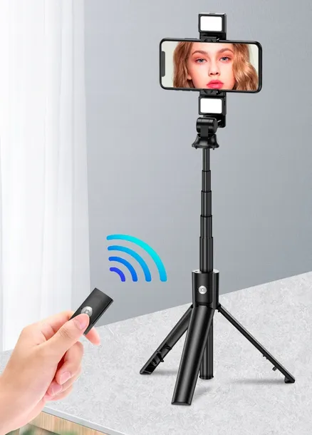 kijek-do-selfie-tripod-statyw-pilot-bluetooth-led-stan-nowy-kod-producenta-hol30