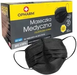 polskie-maski-medyczne-czarne-typ-iir-50szt